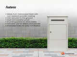 Parcel Delivery Drop Box Mailbox - Secure Home Package Locker 38x38x90cm White V238-SUPDZ-40998763987024