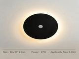 30CM Black Sensor Eclipse LED Wall Light Stepless Dimming V1221-XM-LB437-GM31