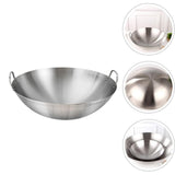 Double Handle Wok, Heavy Duty Stainless Steel Wok Fry Pan, Large Capacity Saute Pan, Multipurpose V1189-LWWAL-20260401-06068