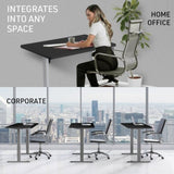 FORTIA Sit To Stand Up Standing Desk, 140x60cm, 72-118cm Electric Height Adjustable, 40kg Rated, V219-ADKSSTFO4KSA