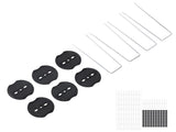 100pcs Stake Staple U Shaped Hot Dip Galvanized Steel Ground Pin Landscape Spikes with Buffer Washer V1294-YM0901-3111240212911