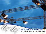 8 Pack Double Ended Conical Coupler with Clips Pin Truss Clamp DJ Stage Lighting Truss Pipe V1258-DP02-C-2867