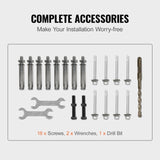 Handrails for Outdoor Steps, Fit 1-3 Steps Outdoor Stair Railing, Wrought Iron Handrail, Adjustable V952-LTFS1MLZFS0000001V0