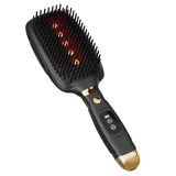 Black Advanced 3-in-1 Scalp & Hair Care Massage Comb - Red Light Therapy, EMS Microcurrent & V888-ELOSUNG27734