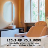 LED Wall Mirror Oval Anti-Fog Bathroom 50x75cm V274-FT-BM-LEDOV-5075