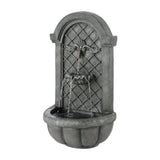 Gardeon Solar Fountain Water Feature Wall Mount Garden Fountains 80CM Grey FOUNT-WALL-80-DG