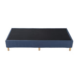 Metal Bed Frame Mattress Foundation Blue – Queen V264-BFS-207F-BLU-QU-1