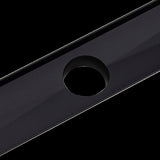 1200mm Bathroom Shower Black Grate Drain w/Centre outlet Floor Waste Square Pattern V63-832941