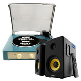 Gadhouse Brad MKII Record Player - Green Bundled Majority D40X Bluetooth Speakers V398-GAD0101-MY