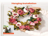 Artificial Decorative Wreath 48.26cm Pink Peony Hydrangea Baby's Breath Floral Wreath Year Round V767-VVR-ZSHHMDHFHL19ICBRDV0