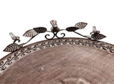 Leafy Birdbath / Bird Feeder w Embellished Legs 80cm V637-74139BRD