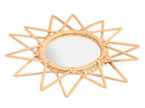 Rattan Innovative Art Decoration Makeup Mirror Retro Dressing Bathroom Wall Hanging MirrorStar V1294-YM0715-3115210268611