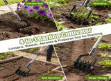 Garden Hand-Held Rotating Tiller for Home and Garden Soil Cultivation-Black V1107-119-BLA-49182