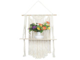 Hand Knitting Wall Hanging Shelf Organizer Rope Plant Pot Holder for Home Decoration V1294-YM0901-3111200210811