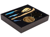 Tea Ceremony Set 304 Stainless Steel Tea Spoon Needle Clip Filter Kit Kung Fu Tea Accessory Gold V1294-YM0718-3118210009911