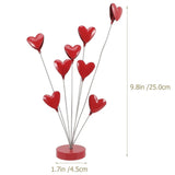 Red Stainless Steel Heart Picture Holder for Tabletop Adornment V1370-AZ4-16974