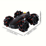 2.4G remote control car, electric stunt car, drifting car, spray function, kids toy car, V1102-823-641901-BLA-DUAL-CONTROL