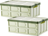 2 Pack Collapsible Storage Bins with Lids, Stackable Folding Plastic Storage Crates for Clothes Toys V1237-ZY00B08HD1VHHQ