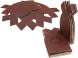 50 pieces - sandpaper - P40/60/80/100/120 grit - grit sandpaper for multi-sander - For wood and V1188-NK-BOL-354