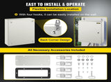 NEMA Steel Enclosure, 50 x 40 x 15 cm NEMA 4X Steel Electrical Box, IP66 Waterproof & Dustproof, V952-DQXJSTCFS50X40X15V0