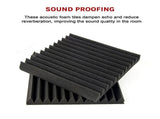 40pcs Studio Acoustic Foam Sound Absorbtion Proofing Panels Tiles Wedge 30X30CM V63-833251