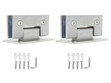 2Pcs Glass Door Hinge Heavy Duty Glass Door 90 Degree Hinges Durable Stainless Steel Bathroom Gate V1294-YM0703-3114230035711