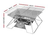 Grillz Fire Pit BBQ Grill with Carry Bag Portable FPIT-BBQ-X-CUBE