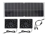Solar Powered Dual Fan Kit 16W Monocrystalline Solar Panel with Aluminum Frame Solar Exhaust Fan for V1294-YM0901-3111250057811