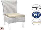 4-Pack Cream Tie-On Chair Seat Cushions with Removable Covers, 45 x 40 cm V1188-MS-731-050