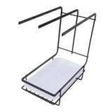 Sponge Holder with Drain Pan Quick Drying Hollow Bottom Rustproof Dishcloth Drying Rack for Kitchen V1294-YM0703-3118230115111