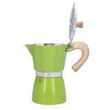 300ML Coffee Pot Moka Maker Coffee Kettle for Gas Stove Ethanol Stove Electrothermal FurnaceGreen V1294-YM0901-3118210170211
