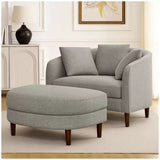 Accent Chair with Storage Ottoman V178-67292