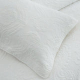 100% Cotton Coverlet Set Damask White King V442-ABR-COVERLET-DAMASK-WHITE-KI