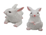 1 Pair Bunny Rabbit Ornaments Decorations Resin Art Craft Animal Model Sculpture Statue Figurine for V1294-YM0512-3111220285911
