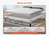 Box Spring, King Size Bed Frame with Washable Fabric Cloth, Heavy Duty Metal Frame for King Bed, 230 V952-XXDH80769INC77UZP001V0