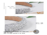 Rhinestone Pearl Headband Padded Wide Hairband Bling Crystal Headhoop Glitter Silver Head Bands for V1370-AZ4-11348