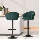 Artiss 4x Bar Stools Gas Lift Velvet Green BA-K-9968-GNX4