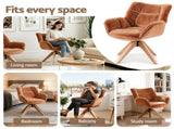 Artiss Swivel Chair Armchair Nursing Velvet Brown UPHO-H-ARM02-SWL-BR