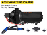 RV Water Pump 5.3 GPM 5.5 Gallons Per Minute 12V Water Pump Automatic 70 PSI Diaphragm Pump with 25 V952-12VDCSFWP1-JBCXB1V0