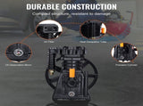 Air Compressor Head, 3HP 5.8CFM 90PSI, Twin Cylinder Oil Lubricated Air Compressor Piston V952-KQYSJBTHSSBT4JDUMV0