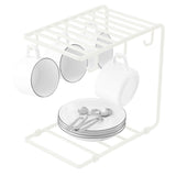 Mug Holder Stand for Mug 6 Hooks Coffee Mug Rack Cup Display Hanger Rack Home Storage Mug Hooks V1294-YM0901-H39394W
