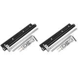 Durable Metal Door Closer Black Automatic Silent for Doors 2Pcs V1369-AZ3-W-20843