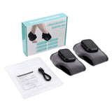 2-Pack Grey Wireless Rechargeable Heated Ankle Massager - 3 Heat Levels & 3 Vibrating Intensities V888-ELOSUNG49731