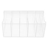 Clear Acrylic Organizer, 5 Compartments, Closet Use, Ideal for Belts and Accessories, Sleek Design V1369-AZ3-W-17181