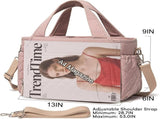 15 L Insulated Lunch Bag with 7 Pockets and Adjustable Strap, Leak Resistant Cooler Tote for Work, V1189-LC-AMZ-00119