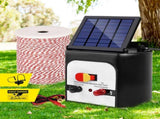 Giantz Fence Energiser 8KM Solar Powered Electric 500M Poly Wire Insulator SFC-FIK-WIRE-8KM-N