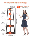VEVOR 5 Tier Corner Shelf Tall Corner Bookshelf Plant Rack Wall Shelves Tower V952-ZLSZJSNJTMK7YJ7FI001V0