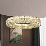 BAMDECOR C3332/1 Round Luxury Crystal Chandelier Modern LED Crystal Chandelier LED Ring Pendant V255-BAM-C3332/1-60