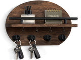 Handcrafted wooden wall organizer with partitioned storagend multifunctional use, easily creating V1232-QBZWJ-XYL-001