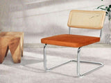 Levede 2xRattan Chair Dining Chairs Orange CH1108-2-BR